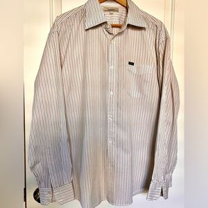 Faconnable men’s long sleeve striped shirt XL